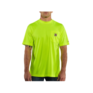 Carhartt Men's HV Force Color Enhanced Short Sleeve Crew Neck T Shirt Brite Lime Medium