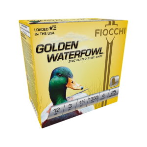 Fiocchi Fiocchi Golden Waterfowl 12 Gauge Ammo 3" #2 Zinc Plated Steel Shot 1-1/4 oz Box of 25 - $29.99 at MidwayUSA