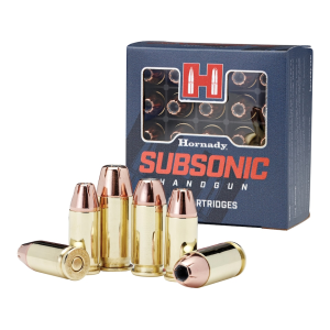 Hornady Subsonic 10mm Auto Ammo 200 Grain XTP Jacketed Hollow Point Box Of 20 nady Subsonic 10mm Auto 200 Grain XTP Jacketed Hollow Point Box Of 20 Ammo