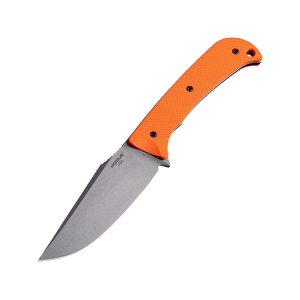 Hogue Extrak XL Fixed Blade Knife 3.9" Clip Point CPM MagnaCut Stonewashed Blade G-10 Handle Orange