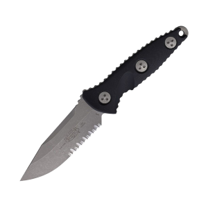 Microtech Microtech SOCOM Alpha Mini Fixed Blade Knife 3.75" Partially Serrated Clip Point Bohler M390 Apocalyptic Blade G-10 Handle Black - $311.00 at MidwayUSA