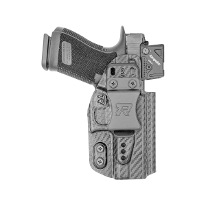 Rounded Rounded Druid 2.0 IWB/OWB Holster Ambidextrous Glock 17, 19, 23 with Streamlight TLR-7 A Kydex Carbon Fiber Black