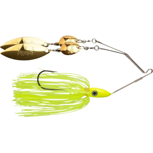 Strike King Strike King Two-Time Spinnerbait Tandem Spinnerbait 3/8oz Chartreuse Gold - $10.99 at MidwayUSA