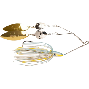 Strike King Strike King Two-Time Spinnerbait Tandem Spinnerbait 3/8oz Sexy Shad Gold - $10.99 at MidwayUSA