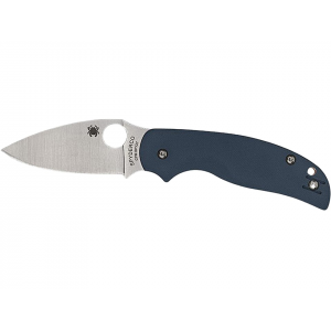 Spyderco Sage 5 Pocket Knife 3" Drop Point CPM-SPY27 Satin Blade G-10 Handle Blue - Spyderco