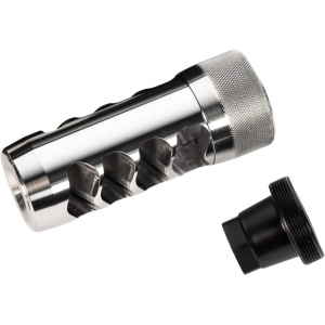 Area 419 Hellfire Match Self Timing Muzzle Brake 30 Caliber with 5/8"-24 Universal Thread Adapter Stainless Steel - Area 419