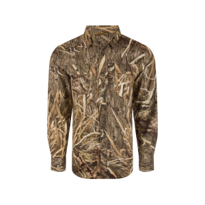 Drake Men's Wingshooter Trey Long Sleeve Shirt Mossy Oak Original Shadowgrass XL