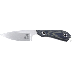 White River Knives M1 Caper Fixed Blade Knife 3" Drop Point CPM MagnaCut Stonewashed Blade Micarta Handle Olive/Black - White River Knives
