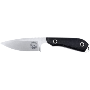 White River Knives M1 Caper Fixed Blade Knife 3" Drop Point CPM MagnaCut Stonewashed Blade Micarta Handle Black - White River Knives