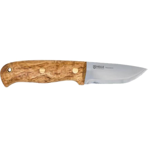 Helle Wabakimi Sleipner Fixed Blade Knife 3.14" Drop Point Uddeholm Sleipner Satin Blade Birch Handle Brown - Helle