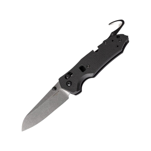 Hogue Trauma Folding Knife 3.5" Sheepsfoot N680 Stonewashed Blade G-10 Handle Black - Hogue