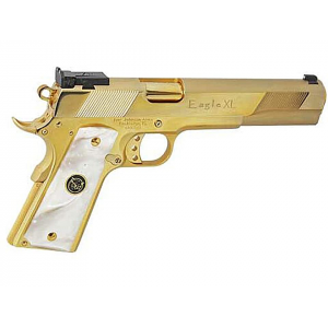 Iver Johnson Eagle XL 45 ACP Pistol 6" Barrel 8+1 Round Gold Slide Pearl Grip Gold Frame - Iver Johnson