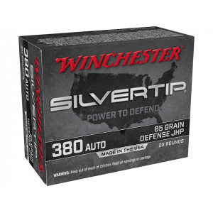 chester Silvertip Defense 380 ACP 85 Grain Winchester Silvertip Jacketed Hollow Point Case Of 200 (10 Boxes Of 20) Ammo