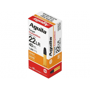 Aguila Target 22LR Ammo 40 Grain Round Nose Case of 1000 (20 Boxes of 50) - Aguila