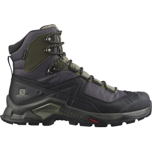 Salomon Men's Quest Element GTX Waterproof Hiking Boots Leather Black/Deep Lichen Green/Olive Night 9.5 D