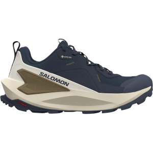 Salomon Elixr GTX Hiking Shoes Synthetic Blue Nights/Almond Milk/Gothic Olive Men's 9 D