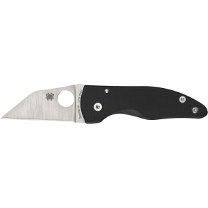Spyderco Microjimbo Pocket Knife 2.45" Wharncliffe CPM S30V Satin Blade G-10 Handle Black - Spyderco