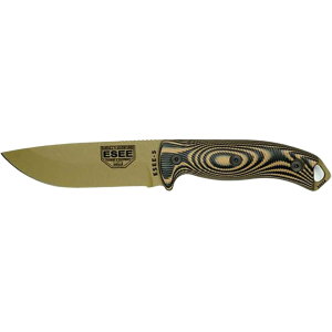 ESEE Knives ESEE-5 3D Fixed Blade Knife 5.25" Drop Point 1095 Dark Earth Blade G-10 Handle Black/Coyote - Esee Knives