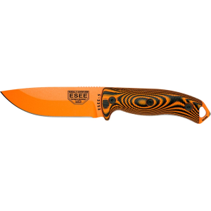 ESEE Knives ESEE-5 3D Fixed Blade Knife 5.25" Drop Point 1095 Orange Blade G-10 Handle Black/Orange - Esee Knives