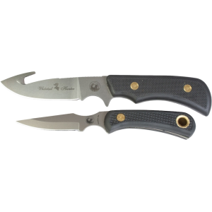 Knives of Alaska Trekker Whitetail Hunter/Cub Bear Combo Fixed Blade Knife Set D2 Tool Steel Blades SureGrip Handle Black - Knives Of Alaska
