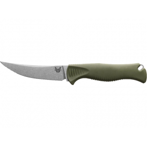Benchmade Mini Meatcrafter Fixed Blade Knife 4.01" Fillet 154CM Stonewashed Blade Santoprene Handle Olive Drab