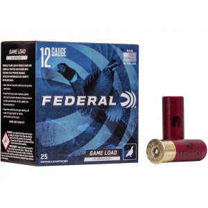 Federal Game Load Upland Hi-Brass 12 Gauge Ammo 2-3/4" #4 Lead Shot 1-1/4 oz Case of 250 (10 Boxes of 25) - Federal Premium