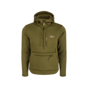 DRAKE Men's Ultimate Wader Quarter Zip Hoodie Olive Medium