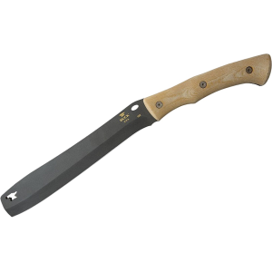Buck Knives 108 Compadre Froe Machete 9.5" Carbon Cerakote Blade Canvas Micarta Handle Natural - Buck Knives