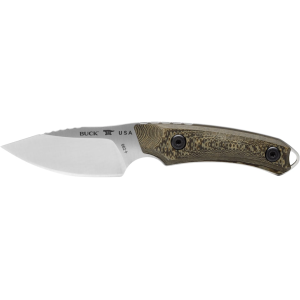 Buck Knives Alpha Scout Fixed Blade Knife 2.875" Drop Point CPM S35VN Satin Blade Richlite Handle Green - Buck Knives