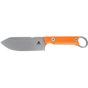 White River Knives Firecraft 3.5 Pro Fixed Blade Knife 3.5" Drop Point CPM MagnaCut Stonewashed Blade G-10 Handle Orange - White River Knives
