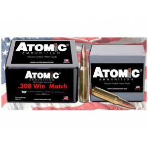 mic Ammunition Match 308 Winchester 168 Grain Jacketed Hollow Point Box Of 100 Ammo