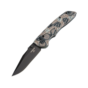 Hogue Deka Pocket Knife 3.25" Clip Point CPM 20CV Black Cerakote Blade G-10 Handle Dark Earth G-Mascus