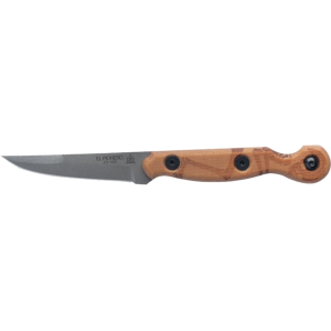 TOPS Knives El Pionero Fixed Blade Knife 3.38" Drop Point 1095 Satin Blade Micarta Handle Tan - Tops Knives