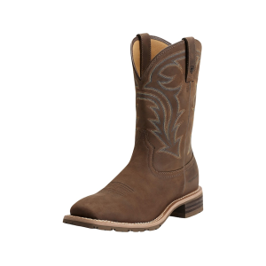 Ariat Hybrid Rancher Cowboy Boots Leather Oily Distressed Brown Men's 14 D - Ariat