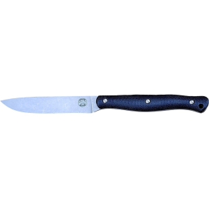 White River Knives Exodus 4 Fixed Blade Knife 4" Drop Point CPM S35VN Stonewashed Blade Canvas Micarta Handle Black - White River Knives