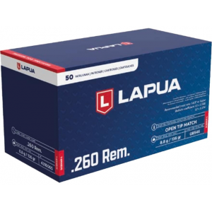 LAPUA Scenar-l 260 Remington Ammo 136 Grain Open Tip Match Box Of 50 6418267103831 650486