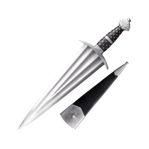 Cold Steel Cinquedea 14.5" 1065 Carbon Steel Blade Steel Handle Black - Cold Steel