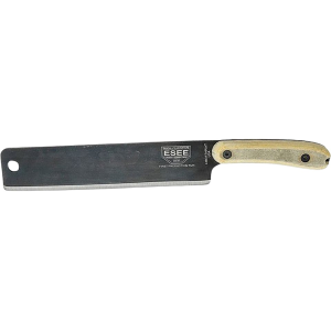 ESEE Knives Expat Libertariat Machete Fixed Blade Knife 9" Cleaver 1095 Black Blade Micarta Handle Tan - Esee Knives