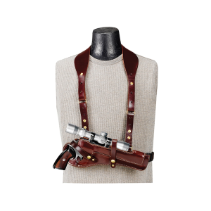 Triple K 474 Big Thunder Chest Holster Right Hand S&W 37, 25, 29 8.375" Leather Walnut - Triple K