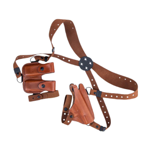 BIANCHI X16 Agent X Shoulder Holster Right Hand Ruger P89, P90, P91, P94 Leather Tan