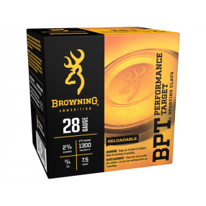 wning BPT Target 28 Gauge 2-3/4 #7-1/2 Lead Shot 3/4 Oz Case Of 250 (10 Boxes Of 25) Ammo