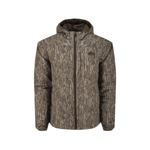DRAKE Men's MST Synthetic Down Hooded Jacket Mossy Oak Bottomland Large