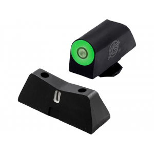 XS Sight Systems DXT2 Pro Sight Set for Glock 42, 43, 43x, 48 Big Dot Tritium Front,  Low-profile V Tritium Rear Green - Xs Sight Systems