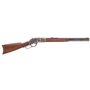 Cimarron Firearms 1873 Short Lever Action Rifle 45 Colt (Long Colt) 20" Blued Barrel Case Hardened Frame Walnut Straight Grip Stock