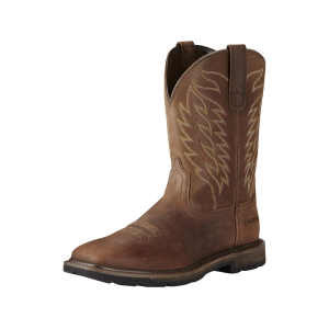 ARIAT Groundbreak Wide Steel Toe Work Boots Leather Brown Men's 8.5 EE