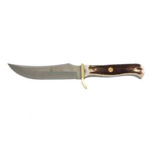 PUMA SGB Series Skinner Fixed Blade Knife 4.7" Clip Point 440A Satin Blade Genuine Bone Handle Stag