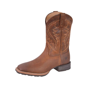 Ariat Hybrid Rancher Cowboy Boots Leather Distressed Brown Men's 9 D - Ariat