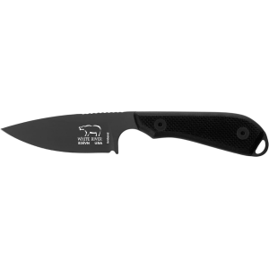 White River Knives M1 Pro Fixed Blade Knife 3" Drop Point CPM S35VN Black PVD Blade G-10 Handle Black - White River Knives