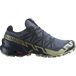 SALOMON Men's Speedcross 6 GTX Waterproof Hiking Shoes Synthetic Grisaille/Carbon/Tea 10 D