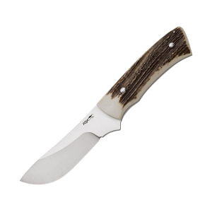 Fox Knives Vintage Fixed Blade Knife 4.33" Drop Point 440C Satin Blade Bone Handle Horn - Fox Knives